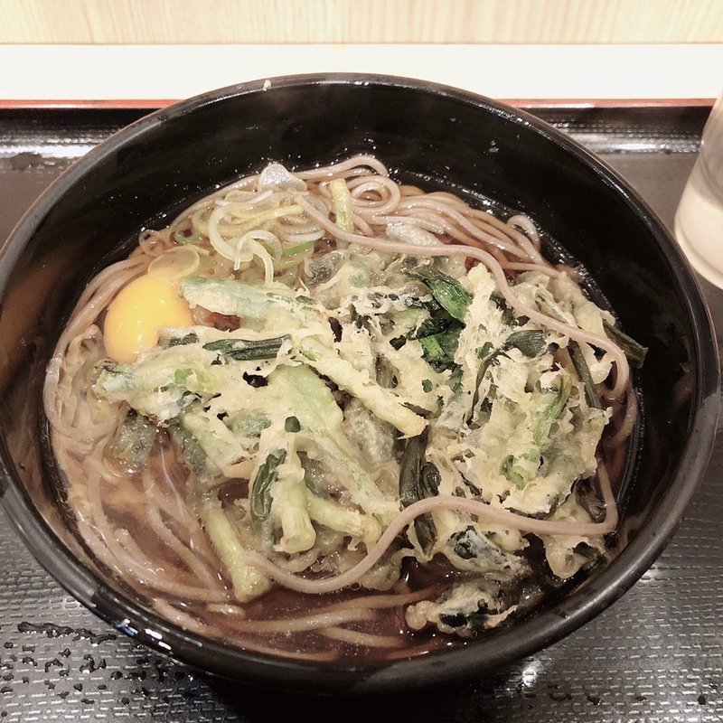 ニラ天玉そば(よもだそば 銀座店)