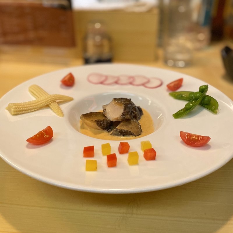 アワビのウニソース(おき野 )