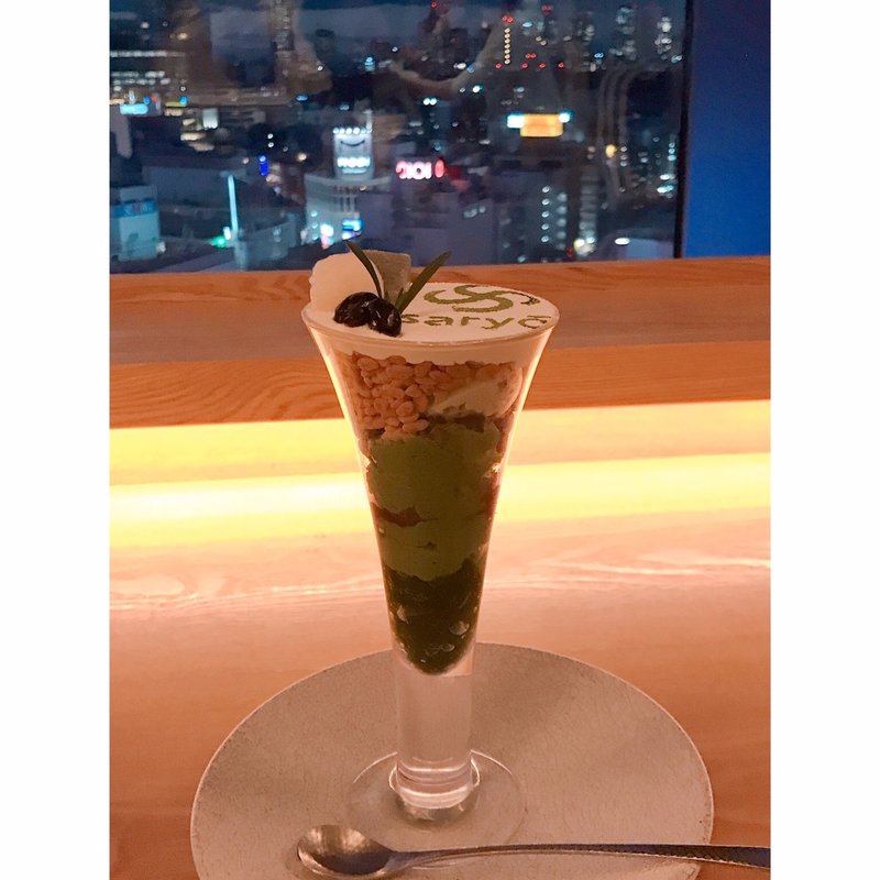 saryoパフェ（日本のお茶セット）(神楽坂　茶寮　渋谷スクランブルスクエア店)