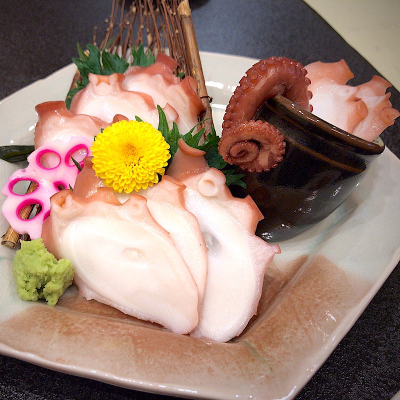 三陸産 水ダコ刺し(創菜旬魚 はしもと 南三陸さんさん商店街)