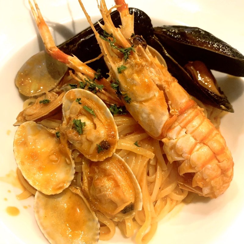 手長海老と魚介のペスカトーレ　生パスタ(BELON 渋谷店)