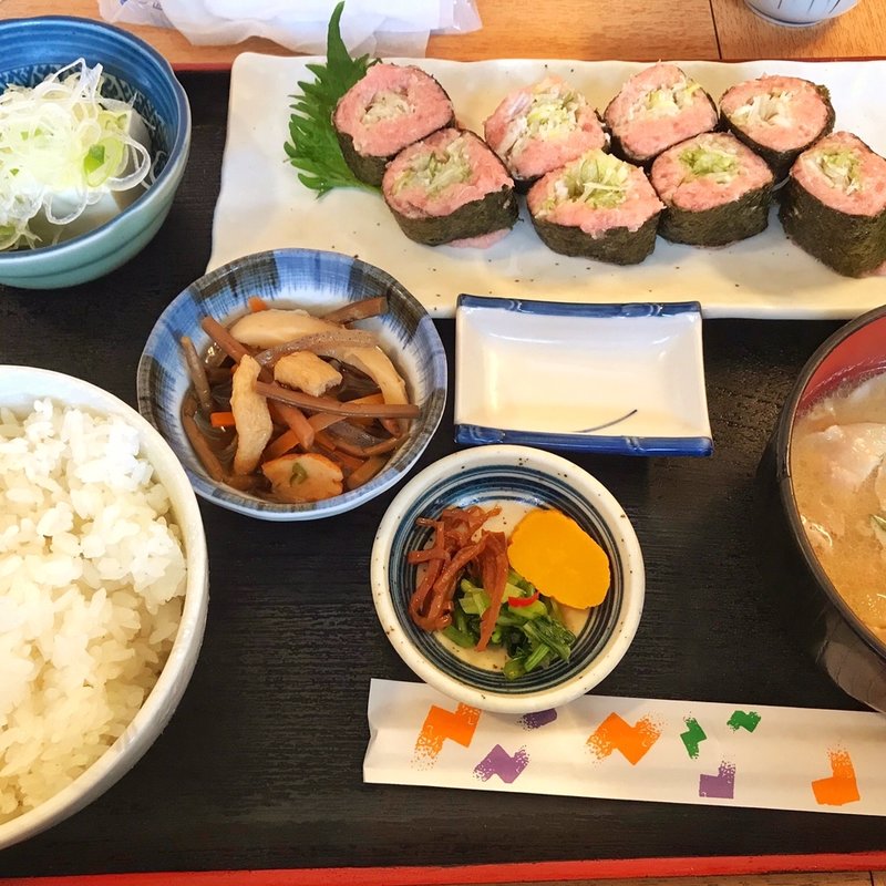ネギトロ巻定食(安庵)