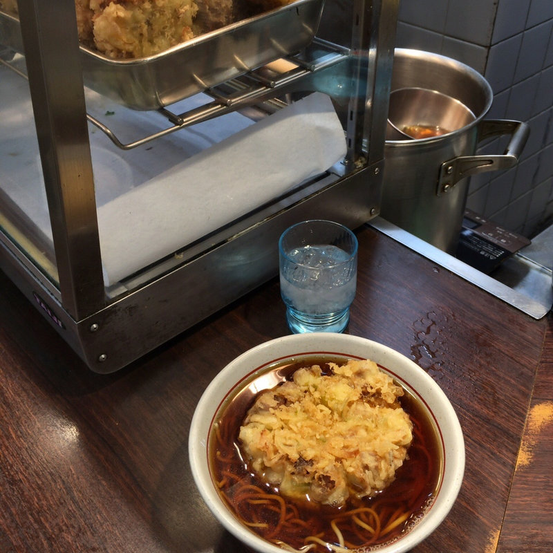 肉天そば(永坂更科布屋太兵衛 新宿地下鉄ビル店)