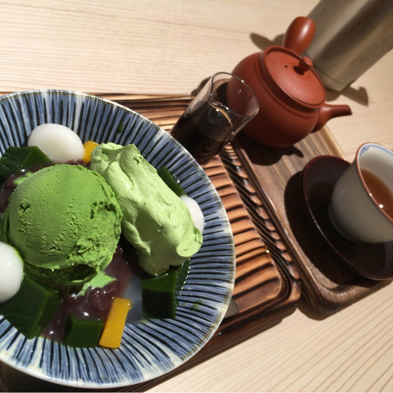 抹茶生クリームあんみつ(京はやしや そごう大宮店)