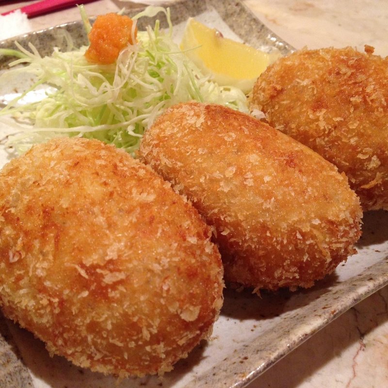 ズワイガニのクリームコロッケ(銀座 しまだ)