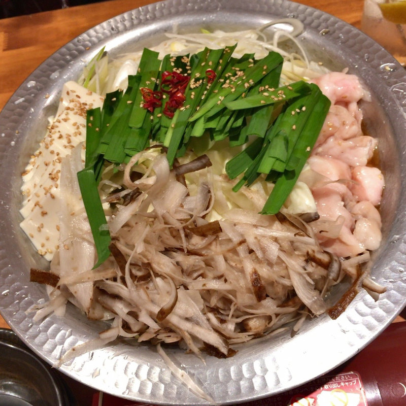 国産牛モツ鍋(西新宿 ふじ屋)