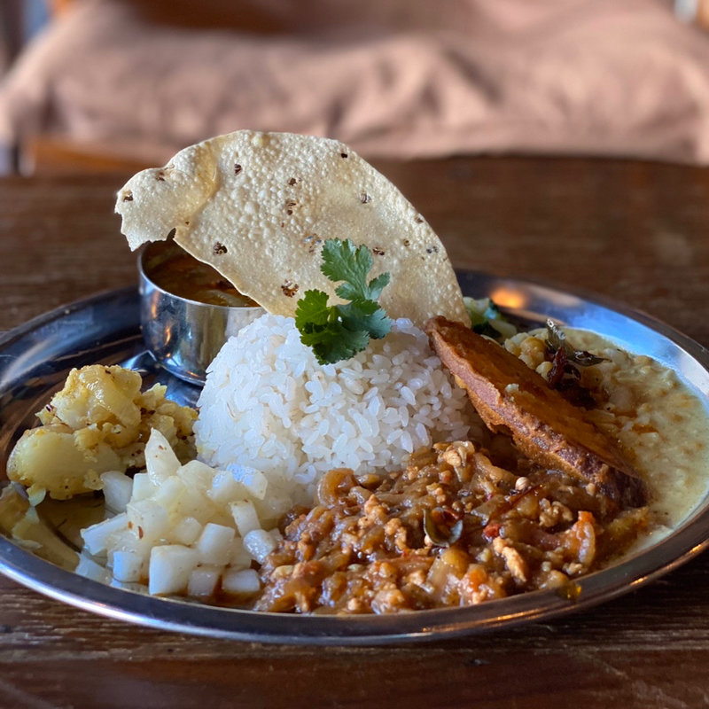 本日のアンマのカレーSpecial+ドリンクセット(veg and spice om om om)