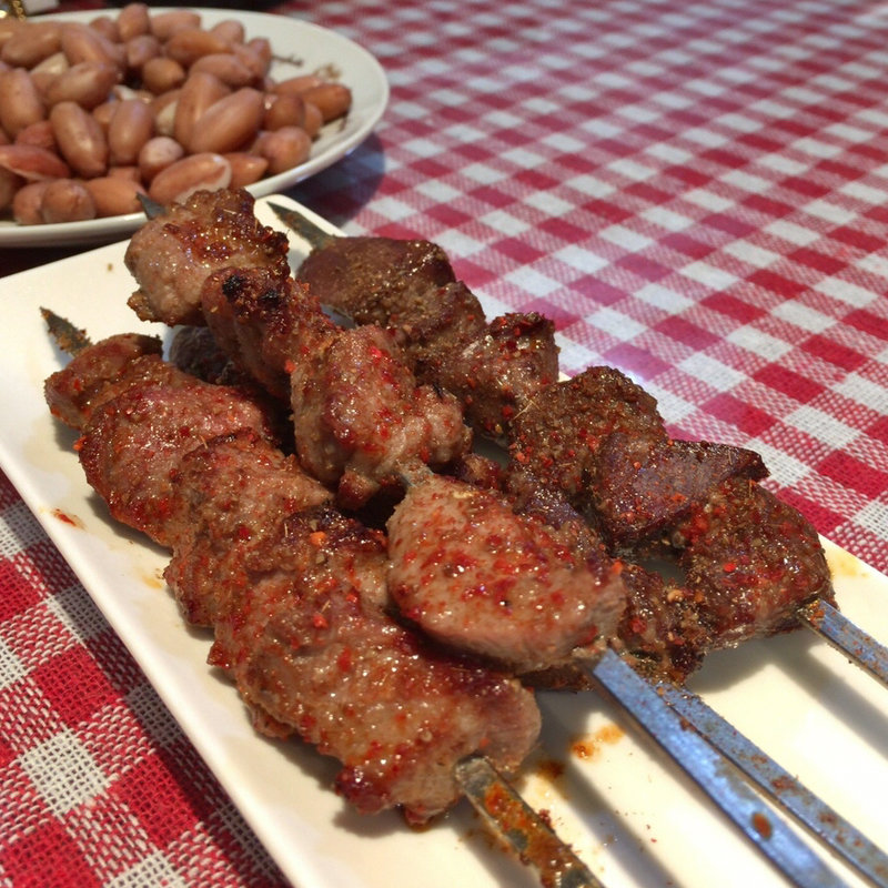 新疆風ラム肉の串焼き(火焔山 )