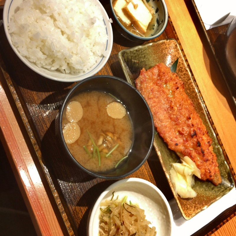 鯖大葉味噌焼き定食(恵比寿 土鍋炊ごはん なかよし 並木橋店)