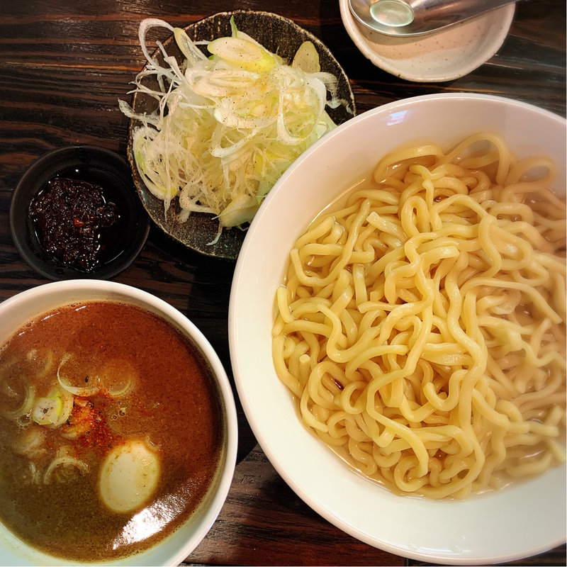 辛つけめん癖になるinラー油系は別皿でもOK!(和利道)