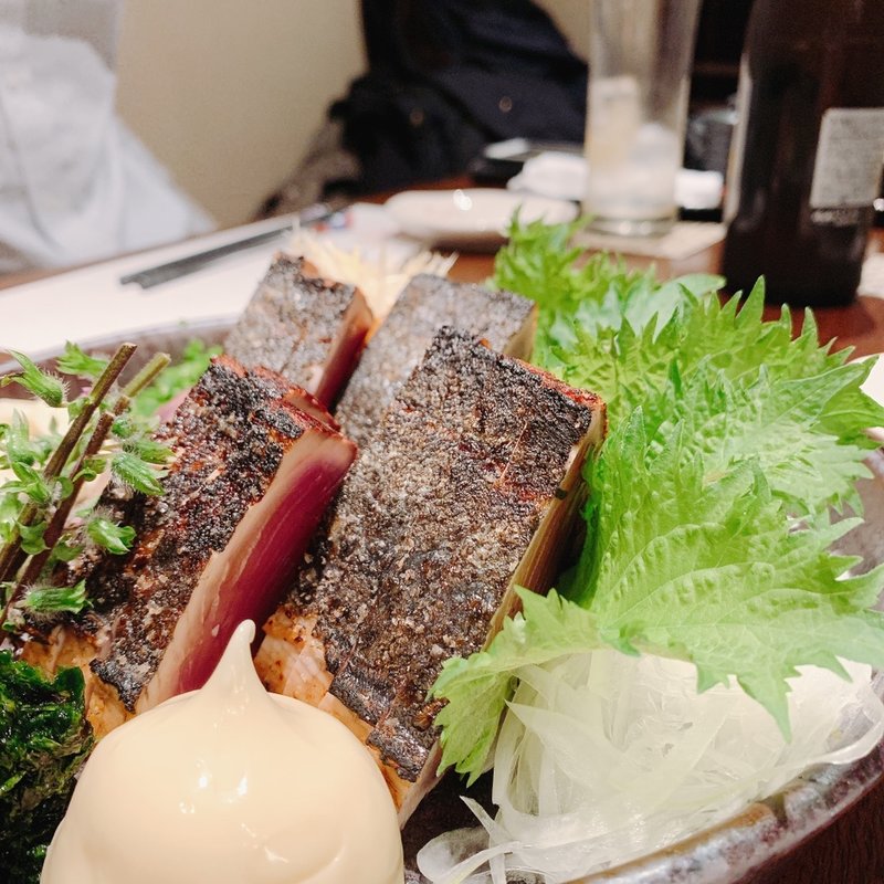 初カツオの塩たたき(炭焼 一徹)