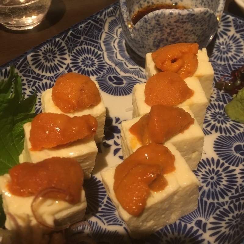 雲丹のせ湯葉(うしのほね 本店 )