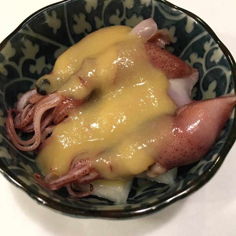 ホタルイカとウドのカラシ酢味噌和え(膳や与楽)