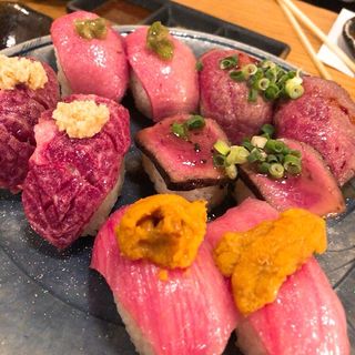 肉寿司5種セット(赤もんたん 大名店)