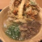肉かき揚げうどん(大地のうどん)