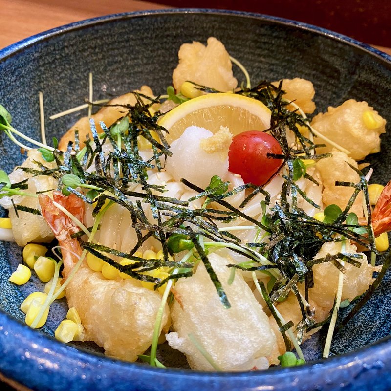 〈数量限定〉海老・餅ぶっかけ（冷）(讃岐麺屋 あうん )