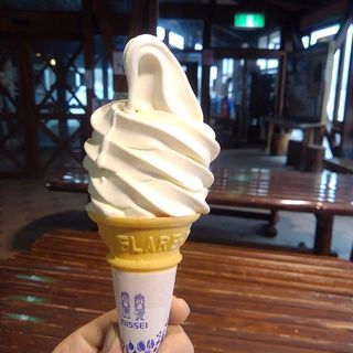 湯田牛乳100％ソフトクリーム(道の駅 錦秋湖 （ミチノエキ キンシュウコ）)