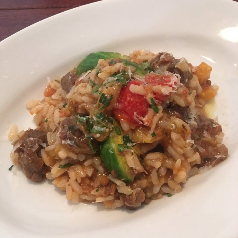 赤崎牛スジ肉ラグーと旬野菜のリゾット(ハーフ)(チリエージョ)