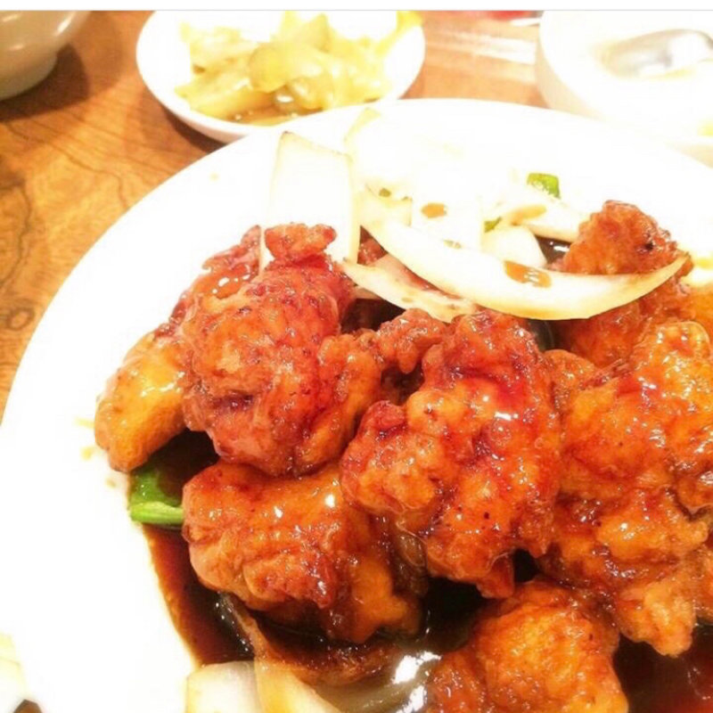 黒酢酢豚定食(百菜)