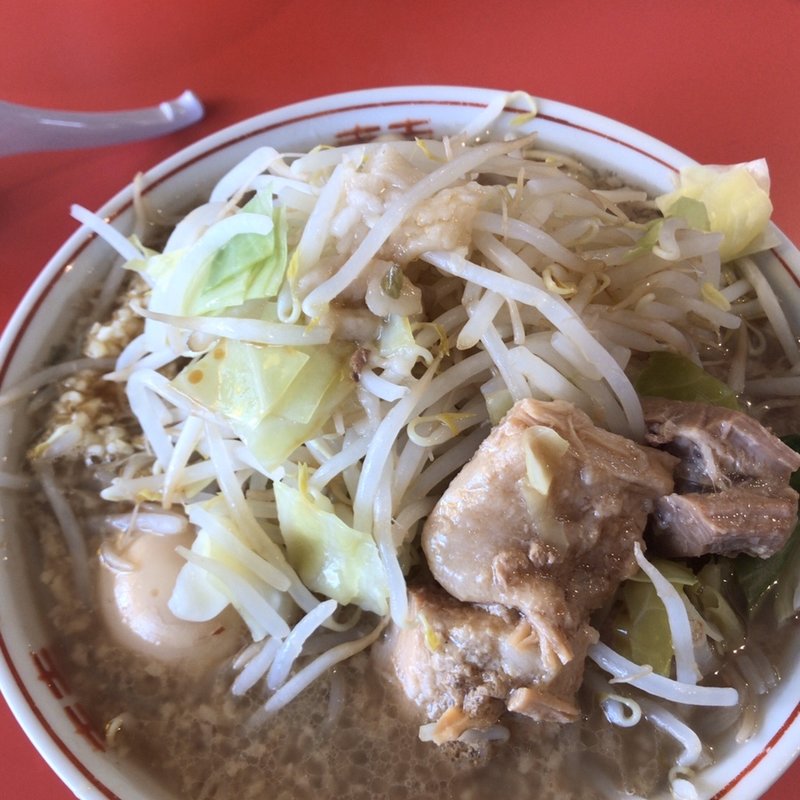 小ラーメン　ニンニクヤサイカラメアブラマシ(麺屋みやび)