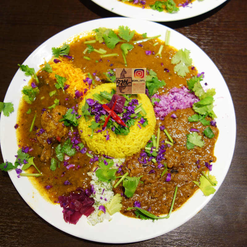 3種のあいがけカレープレート(タマカレー 博多店)