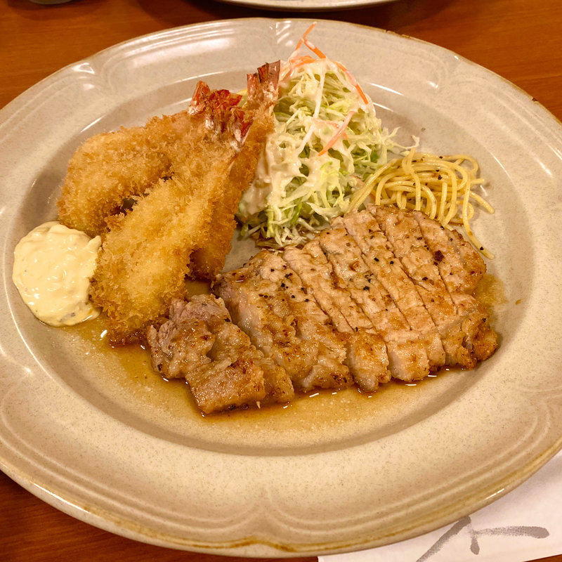 生姜焼き&エビフライ(たかをや )