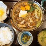 地鶏すき定食