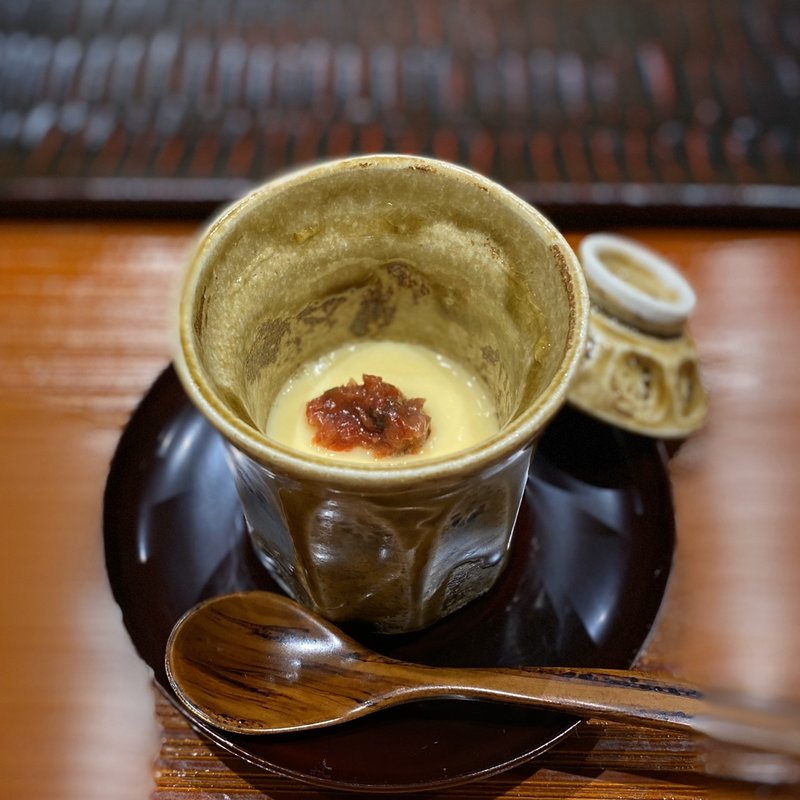 梅の茶碗蒸し(鮨旬美 西川)