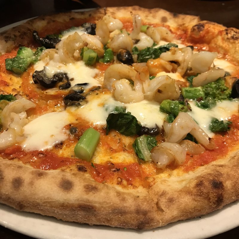 エビと菜花のピッツァ(LEGAME)