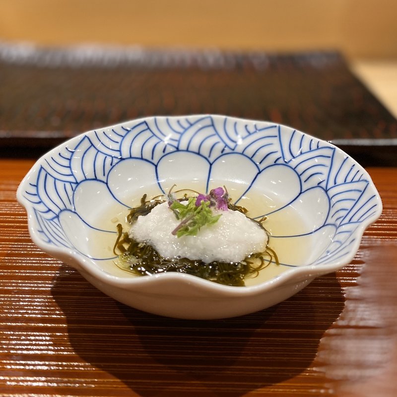 鳥取の黒もずく(鮨旬美 西川)