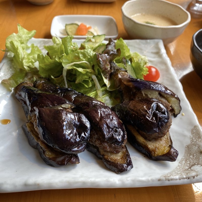 なすはさみ揚げ(酒膳 牛たん麦とろ 坊気門)