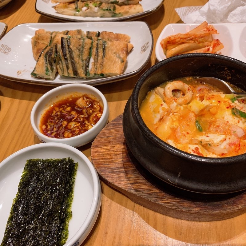 スンドゥブ チヂミセット(妻家房 有楽町イトシア)