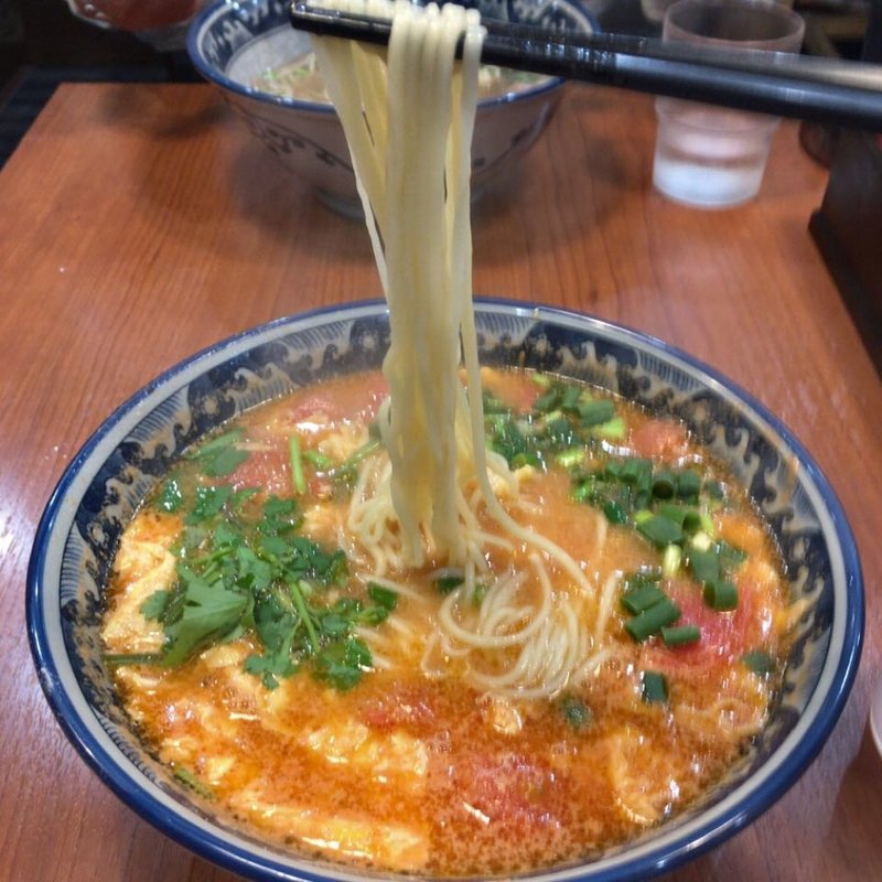 トマトと玉子ラーメン(火焔山蘭州拉麺 池袋店)