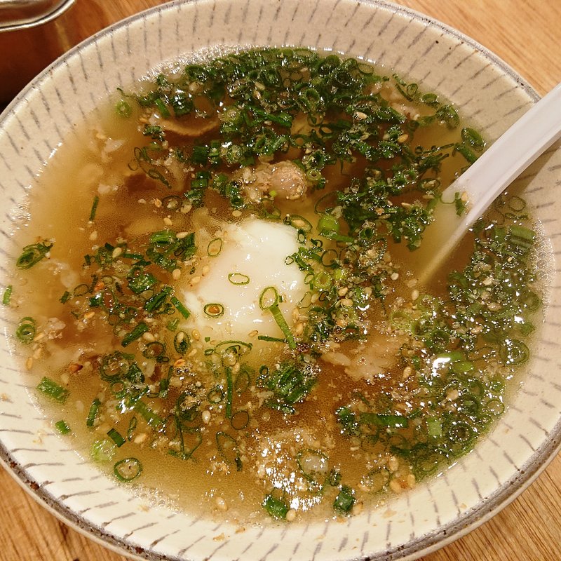 牛肉吸い（温泉玉子付き）(串かつ でんがな 川崎店)