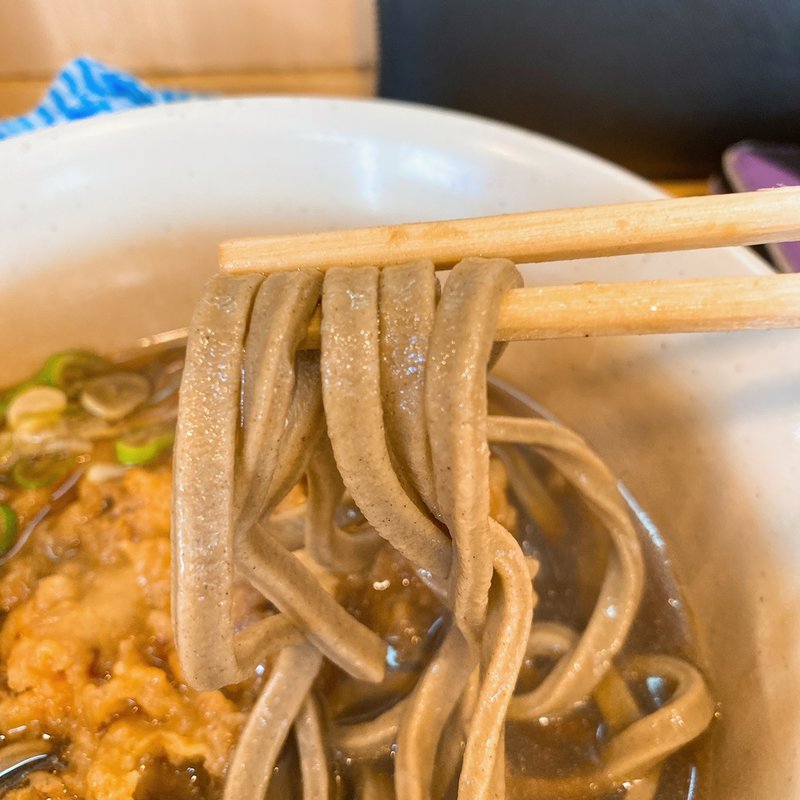 太蕎麦（温）＋ジャンボゲソ(一◯そば)