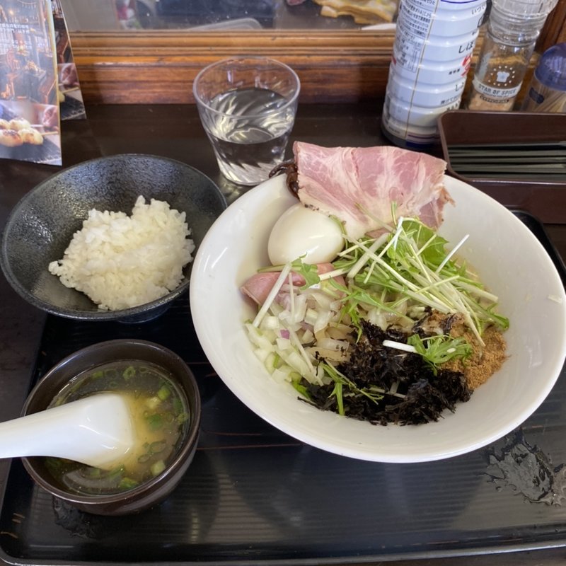 牡蠣の混ぜそば 特製(と多゛食堂)