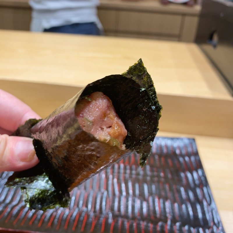 ネギトロ巻き(鮨旬美 西川)