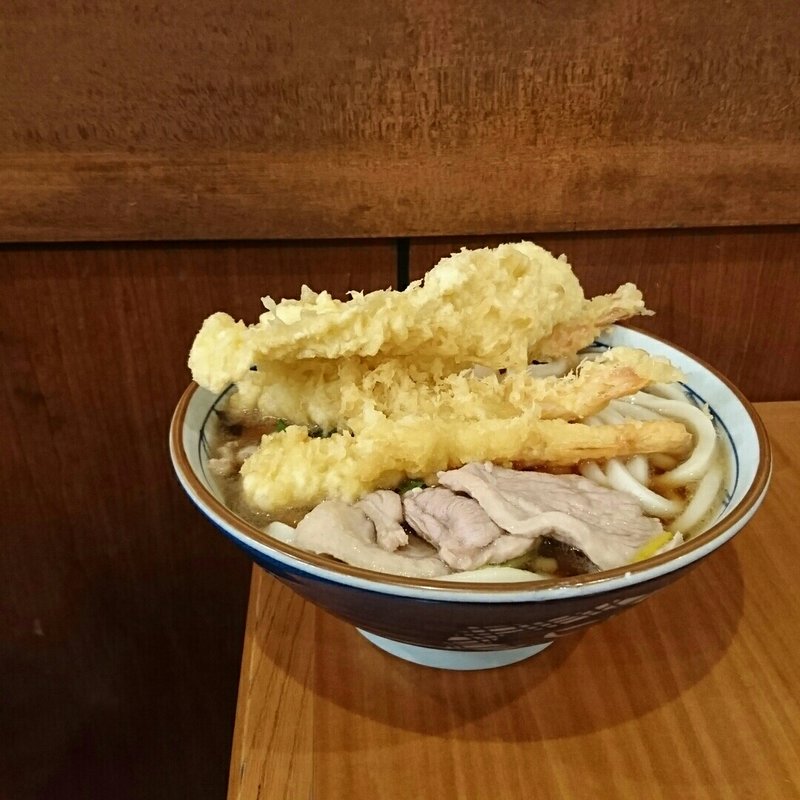 鴨ネギうどん天ぷら盛り合わせ(丸亀製麺佐倉)