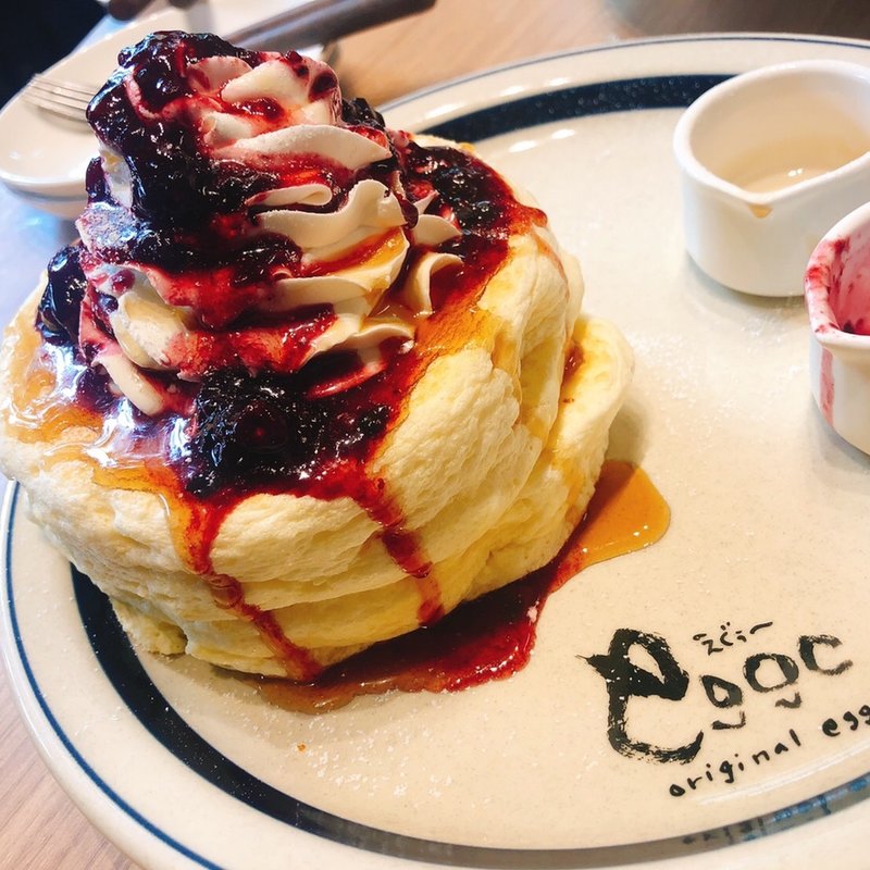 ブルーベリーパンケーキ(えぐぅ～ カフェ 国分寺店 （eggg Cafe）)