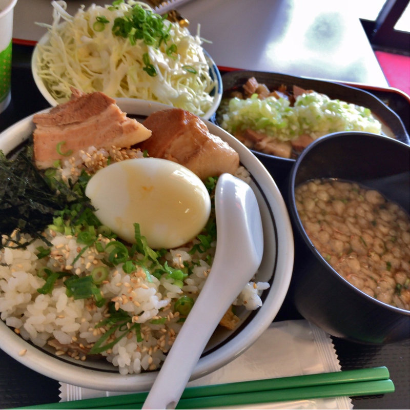 ねぎ塩チャーシュー丼セット(ねぎ塩チャーシュー丼　水喜 )