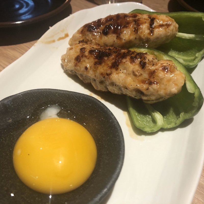 月見ピーマンつくね(いただきコッコちゃん五反田店)