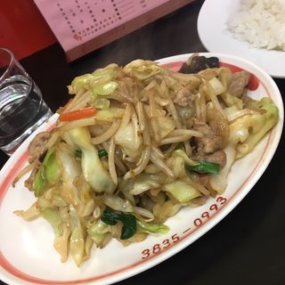 肉野菜炒め定食(中華料理 味の三恵)