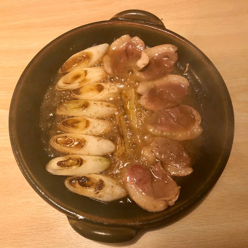 鴨ねぎ陶板焼き(手打ち蕎麦と鴨料理 慈玄)