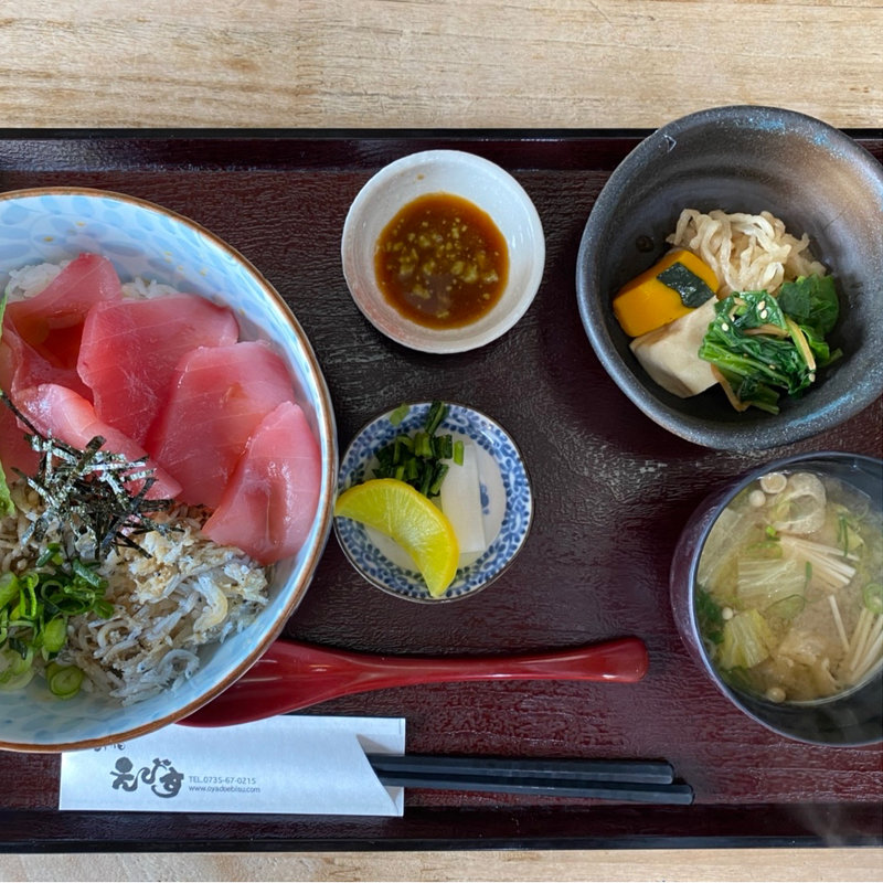 釜揚げしらすとマグロの二色丼(えびす )