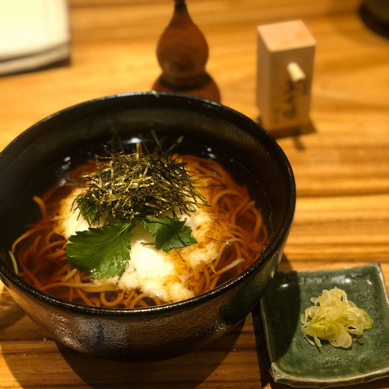 山かけそば(酒と蕎麦 まき野)