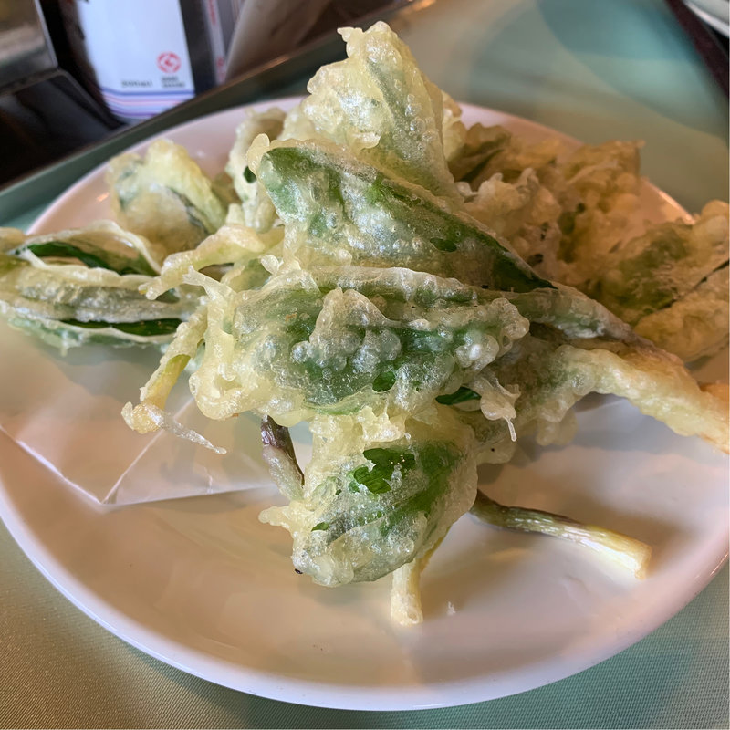 行者ニンニクので天ぷら(西仙台カントリークラブ )