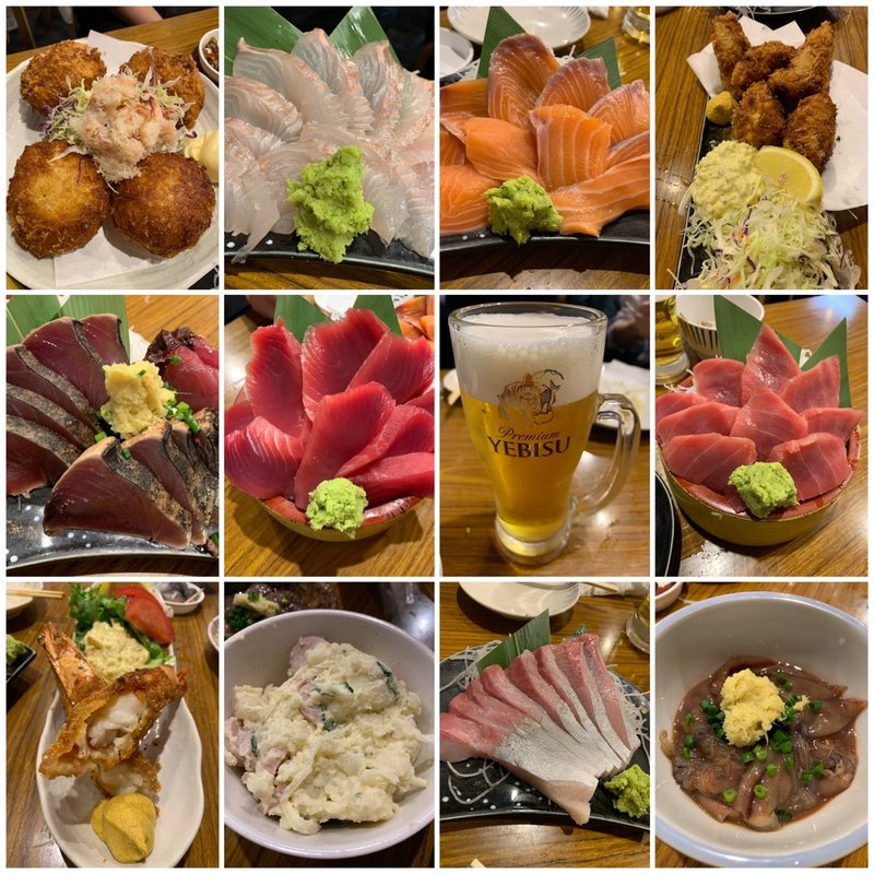 海鮮刺身&フライ&生ビール(タカマル鮮魚店 2号館)