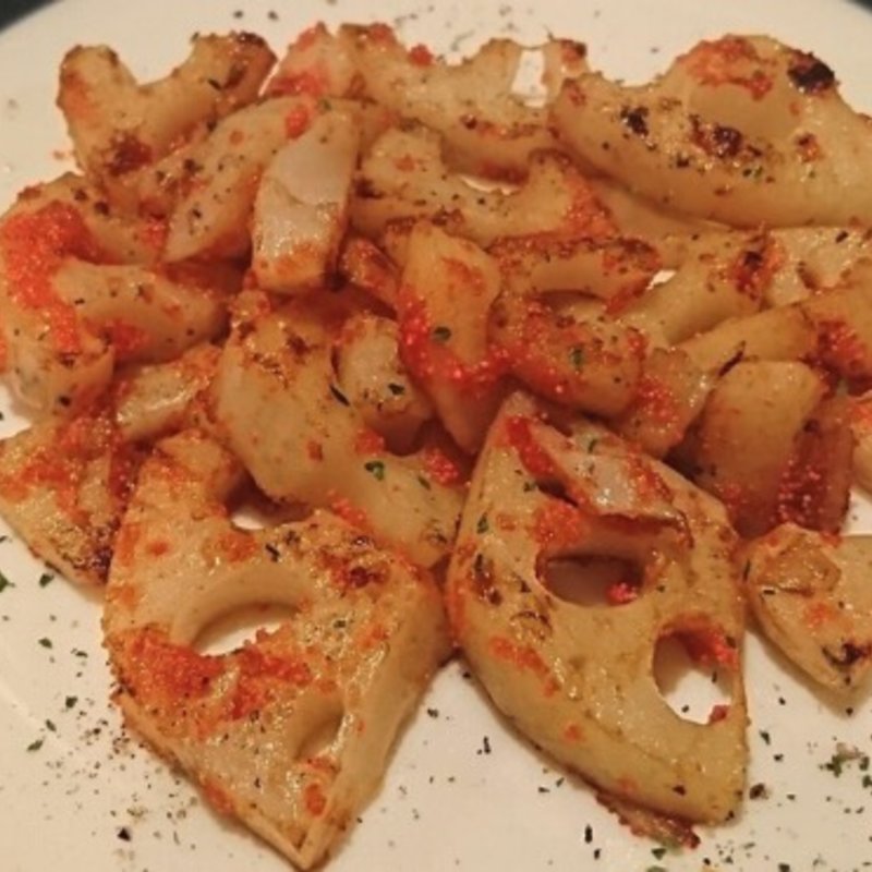 明太バターレンコン炒め(とある池袋のビストロ酒場Bisrock 池袋西口店)