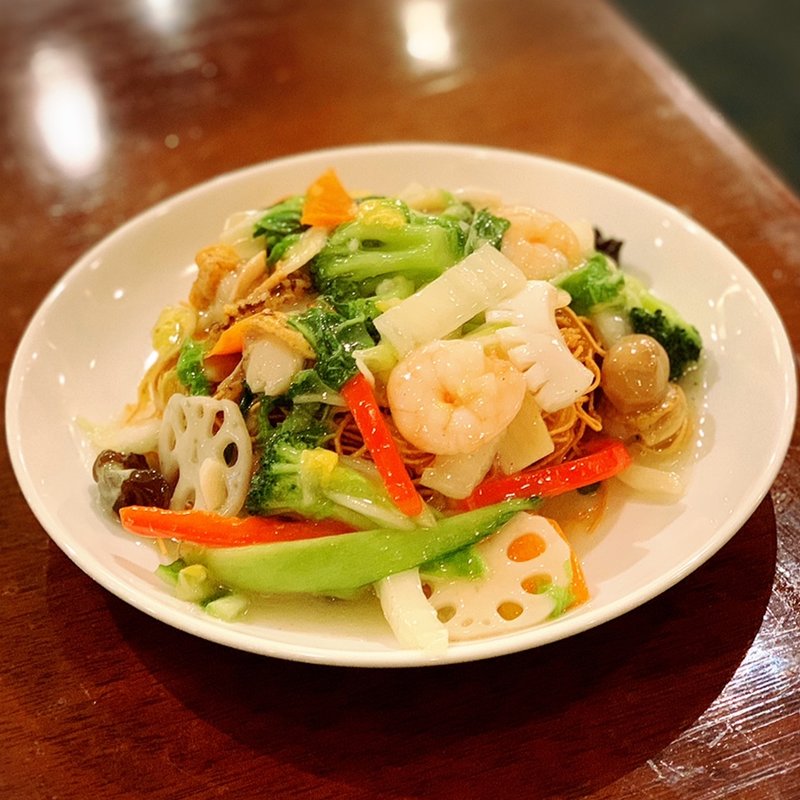 海鮮五目あんかけ焼きそば(かた揚げ)(紅虎餃子房 広島店 )