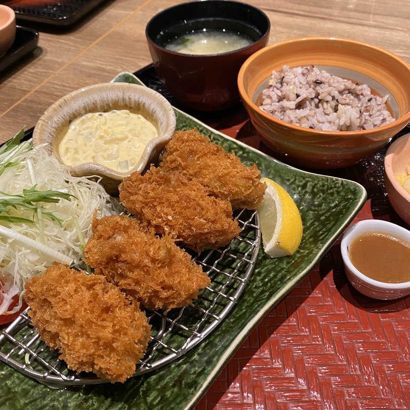 広島産カキフライ定食(大戸屋ごはん処 宝塚安倉店)